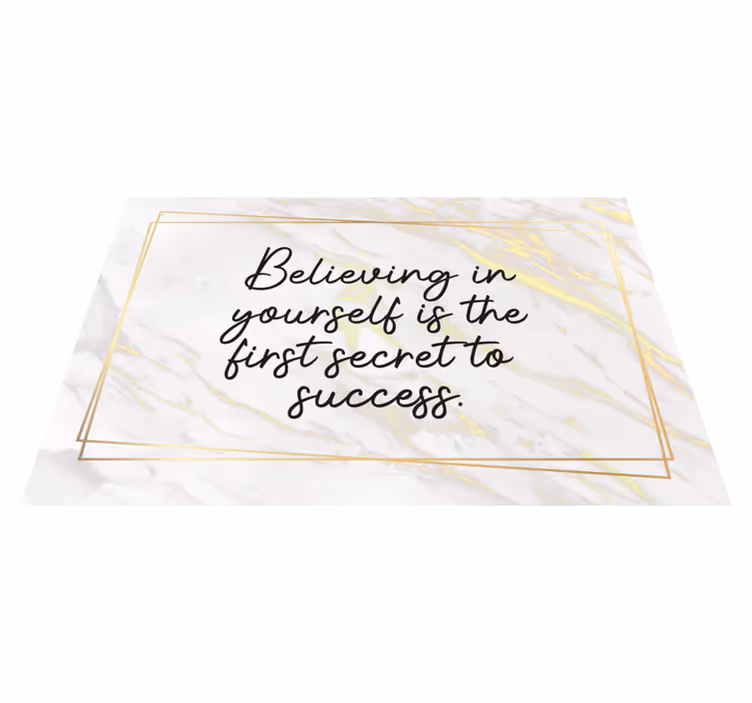 Inspirational Quote custom floor mat - TenStickers