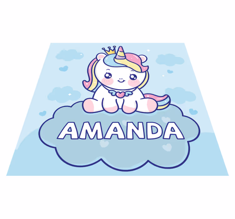 Kids rug custom baby unicorn design - TenStickers
