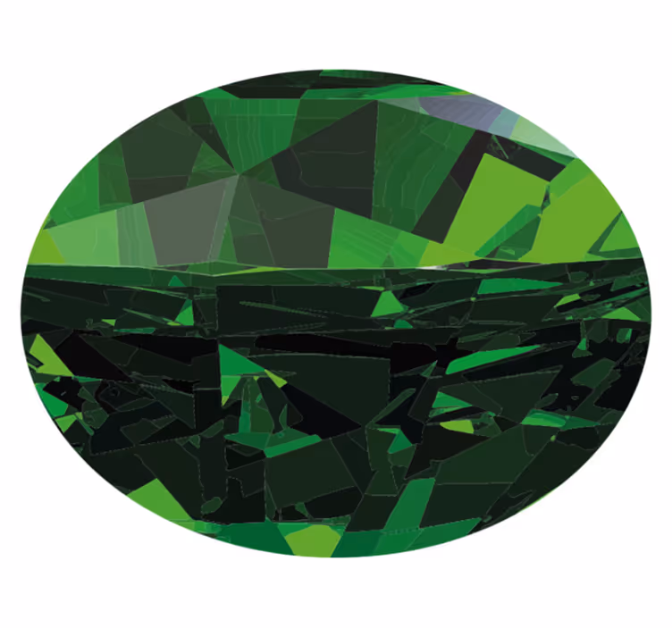 Geometric Green Facets texture rug - TenStickers