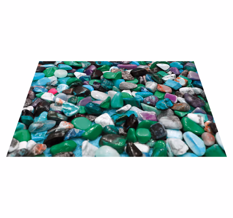Colorful Pebble Mosaic stone effect rug - TenStickers