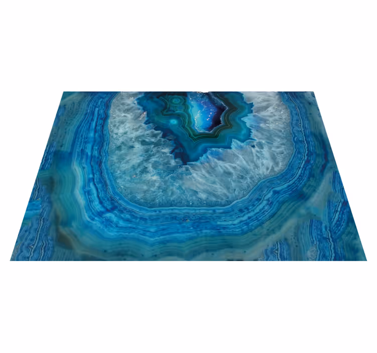 Stunning Blue Agate marble rug - TenStickers