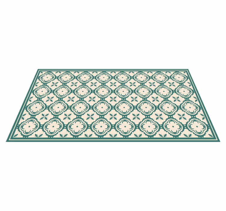 Elegant Floral Element marble rug - TenStickers