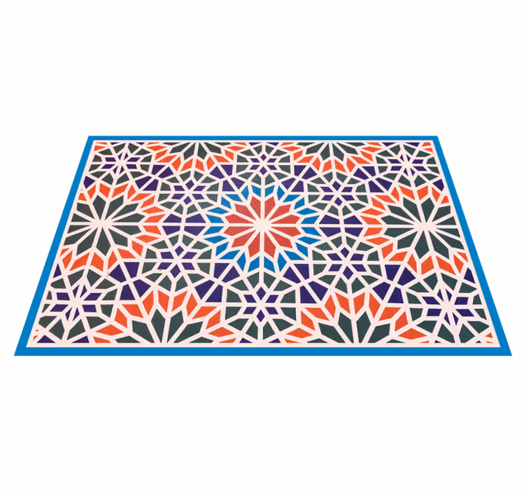 Intricate geometric mosaic rug - TenStickers