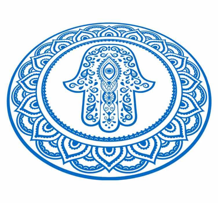Round Hand of Fatima mandala rug - TenStickers