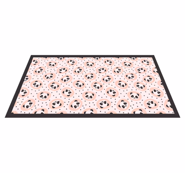 Baby panda faces animal mat - TenStickers