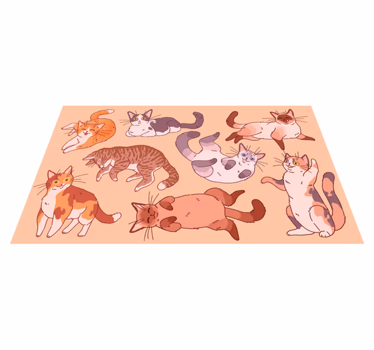 Animal mat cat art design - TenStickers