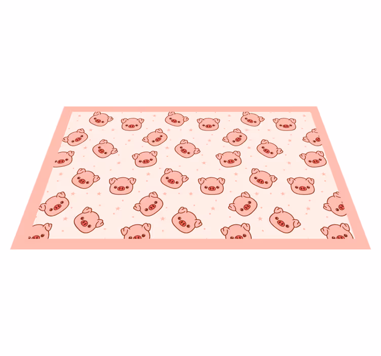 Cute Pig Patterns kids carpet - TenStickers