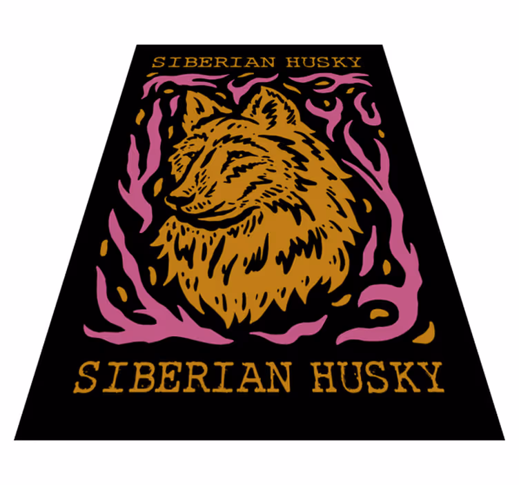 Siberian Husky portrait animal mat - TenStickers