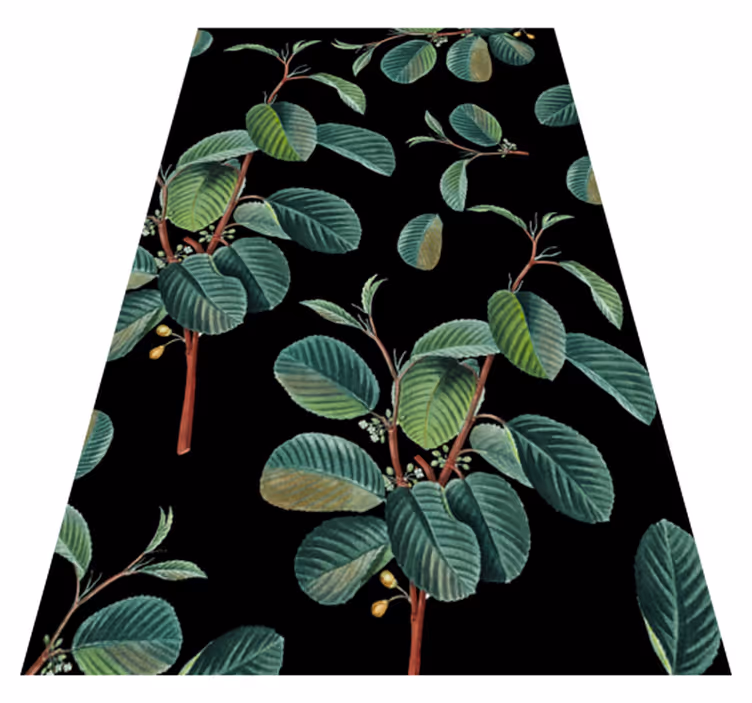 Vibrant Foliage Motif living room rug - TenStickers