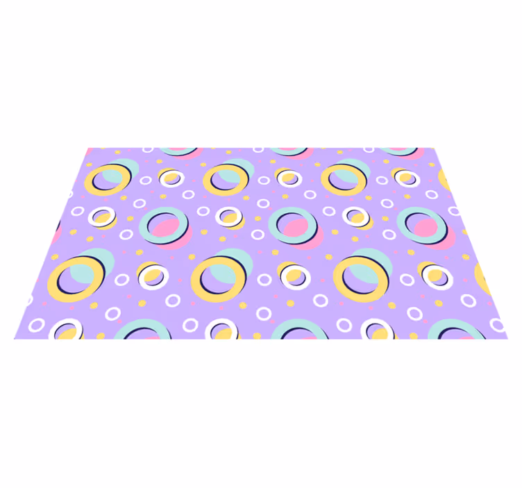 Lively circular elements kids rug - TenStickers
