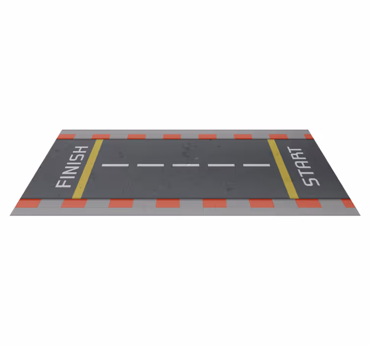 Classic race track road map rug - TenStickers