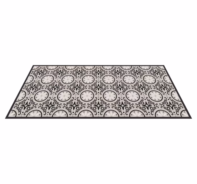 Geometric ornate design bedroom carpet - TenStickers