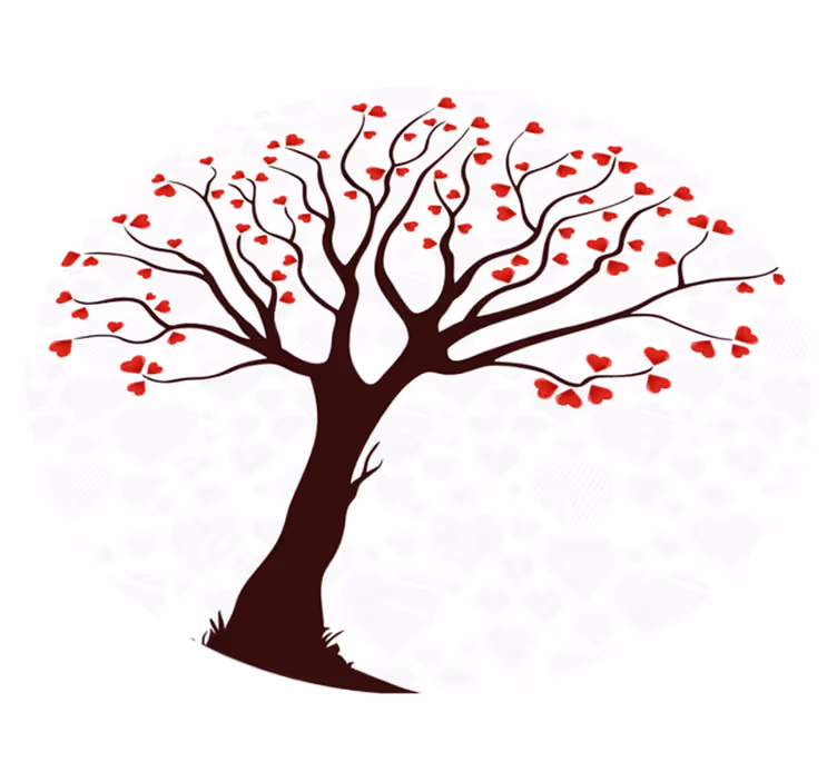 Tree Of Hearts floral rug - TenStickers