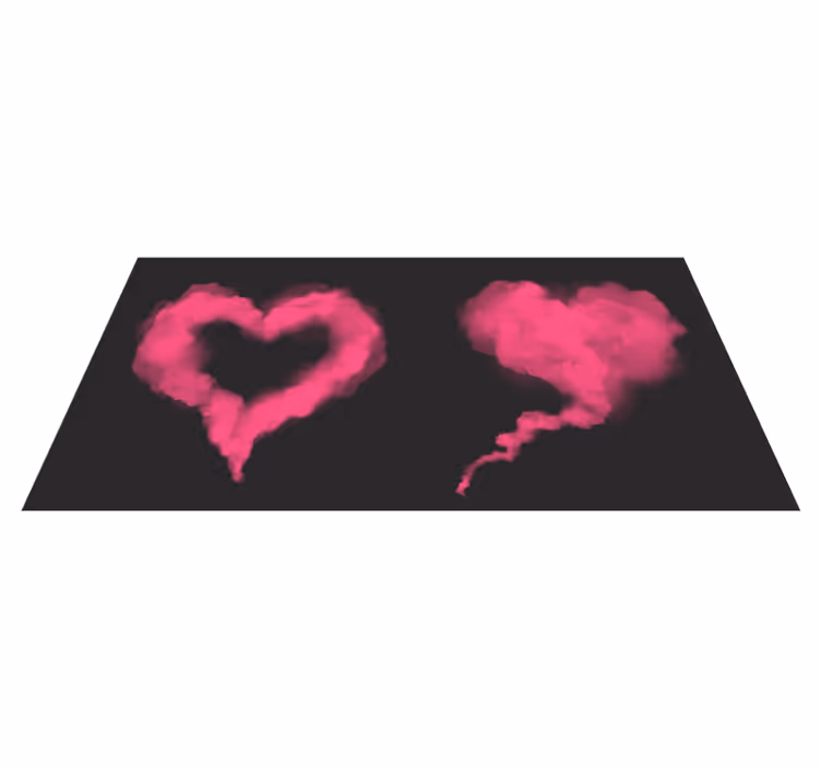 Pink heart haze bedroom carpet - TenStickers