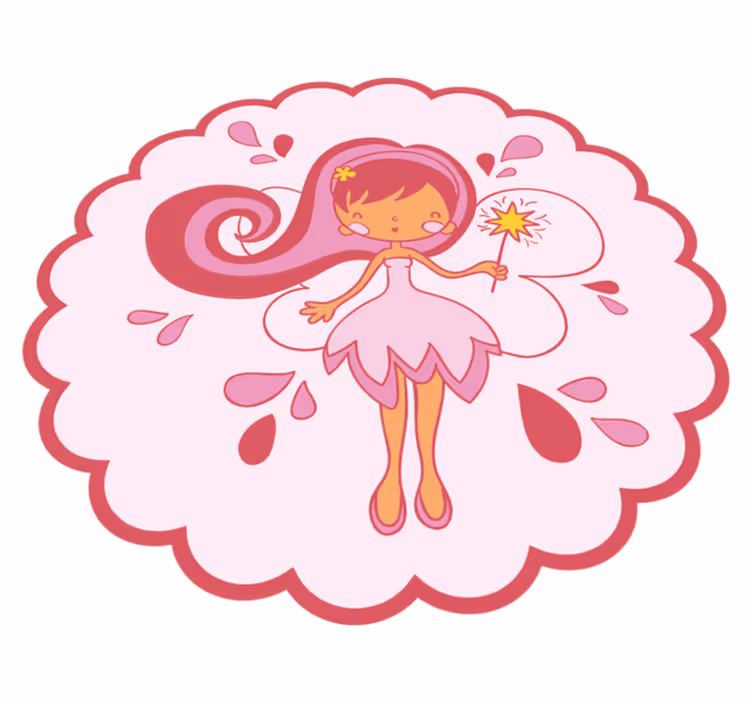 Charming Fairy Figure kids carpet - TenStickers