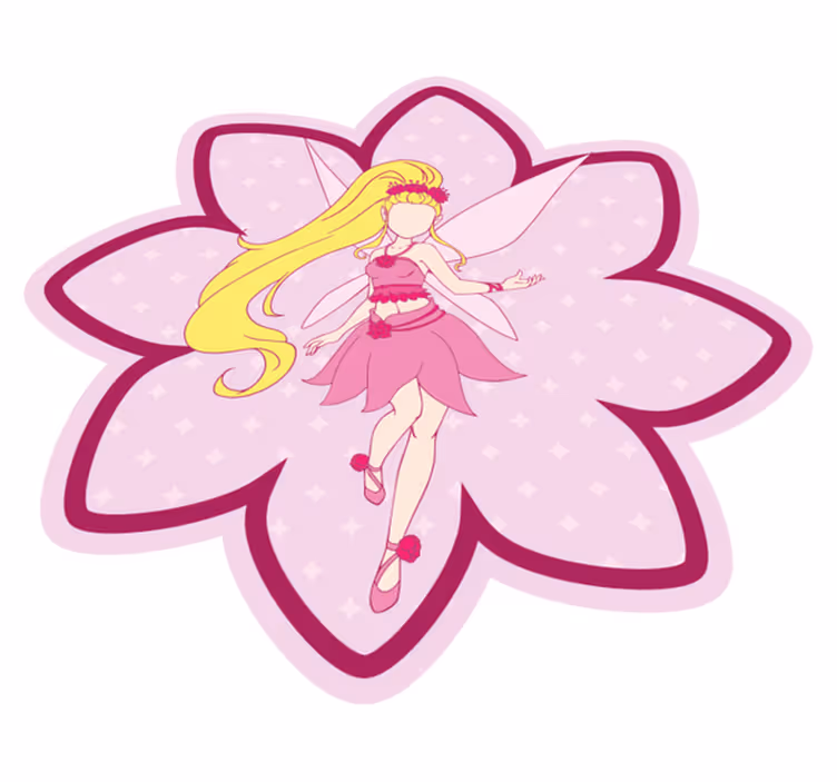Fairy Blossom Print kids carpet - TenStickers