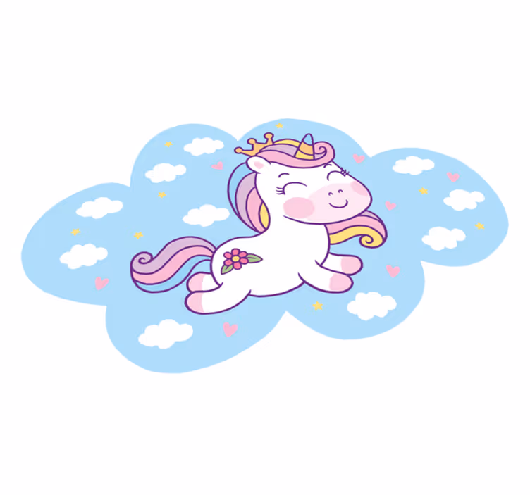 Unicorn Cloud Play kids carpet - TenStickers