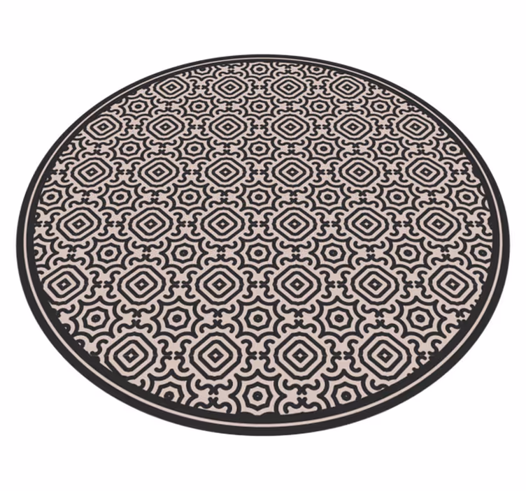 Mosaic rug classic patterned round - TenStickers