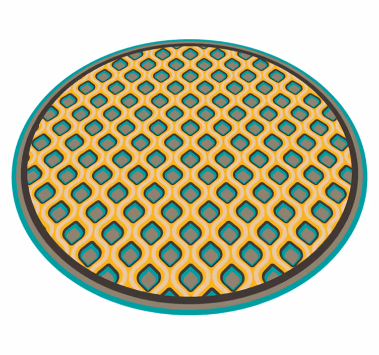 Mod mid century pattern kitchen mat - TenStickers