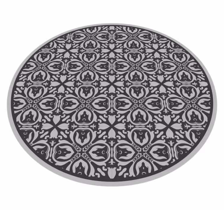 Geometric Floral Motifs texture rug - TenStickers