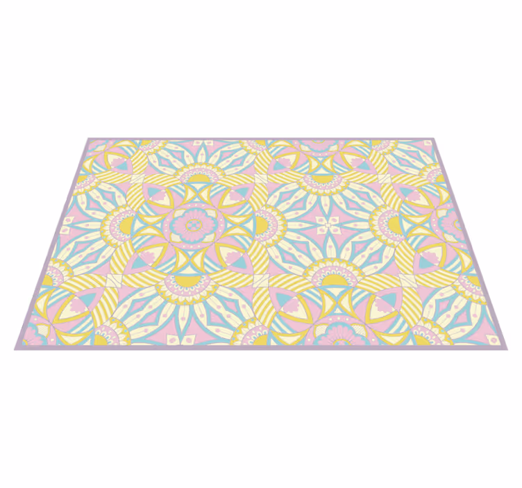 Complex Geometric Arrangements mandala rug - TenStickers