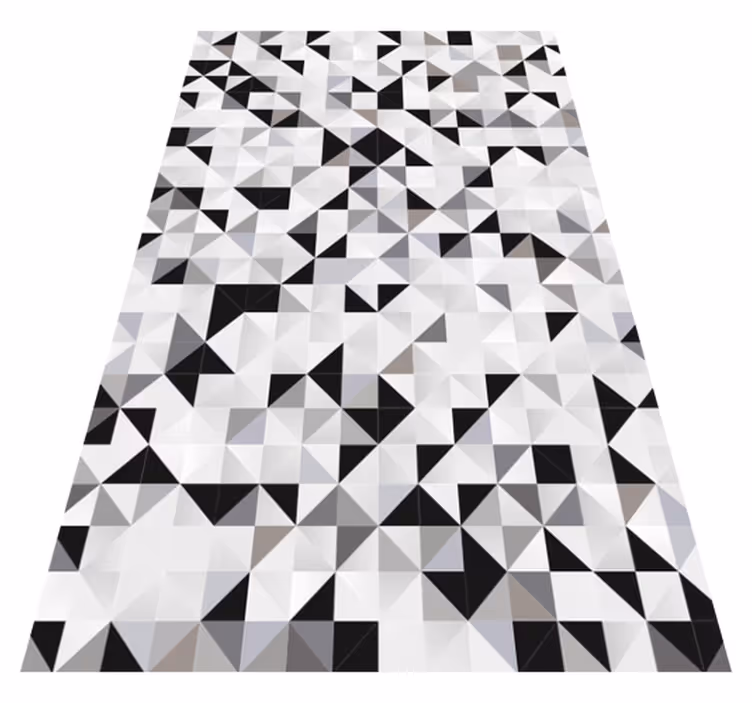 Triangular Contrast Pattern geometric rug - TenStickers
