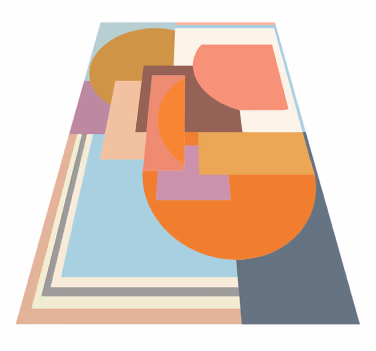 Striking Forms geometric rug - TenStickers