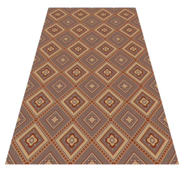 Ornamental Tile Arrangements mosaic rug - TenStickers