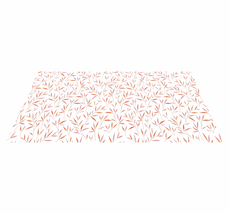 Delicate Leaf Pattern floral rug - TenStickers