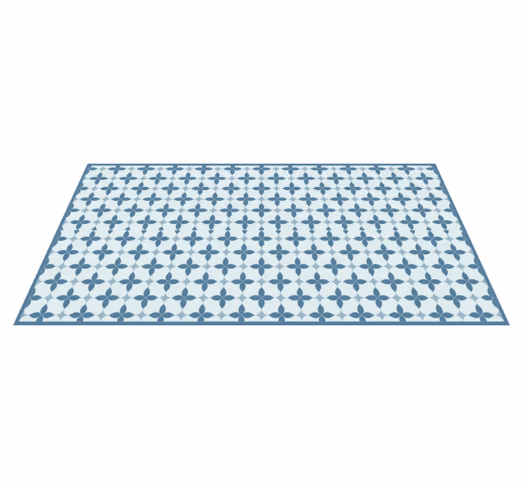 Timeless botanical motif tile carpet - TenStickers