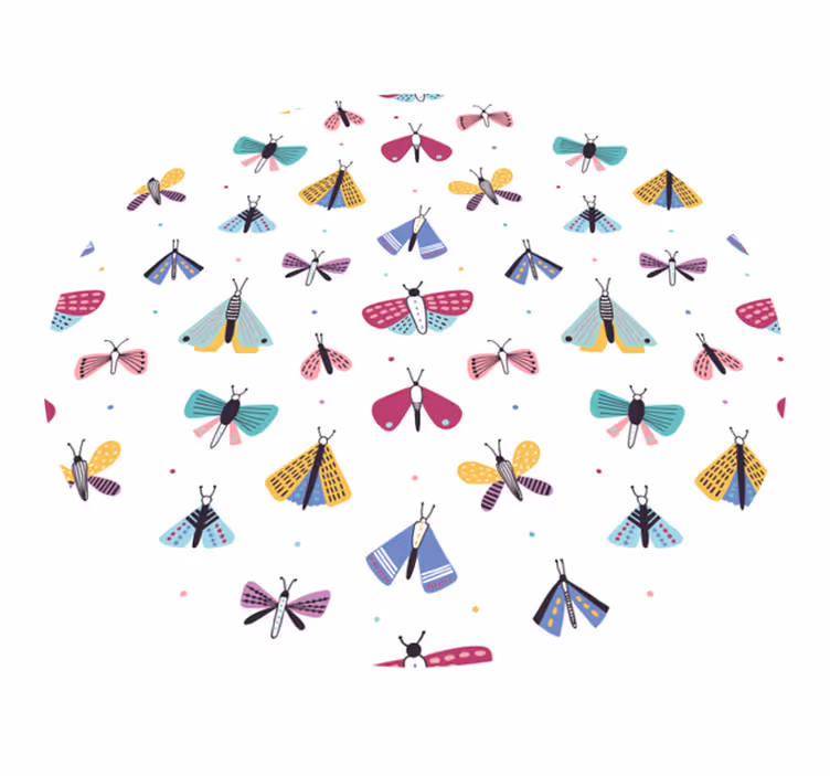Colorful Insect Collection nursery rug - TenStickers