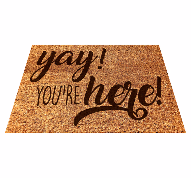 Warm welcome phrase entrance hall rug - TenStickers