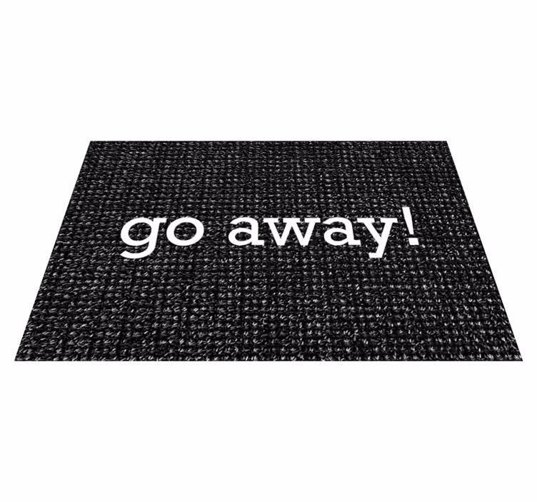Go away message entrance hall rug - TenStickers