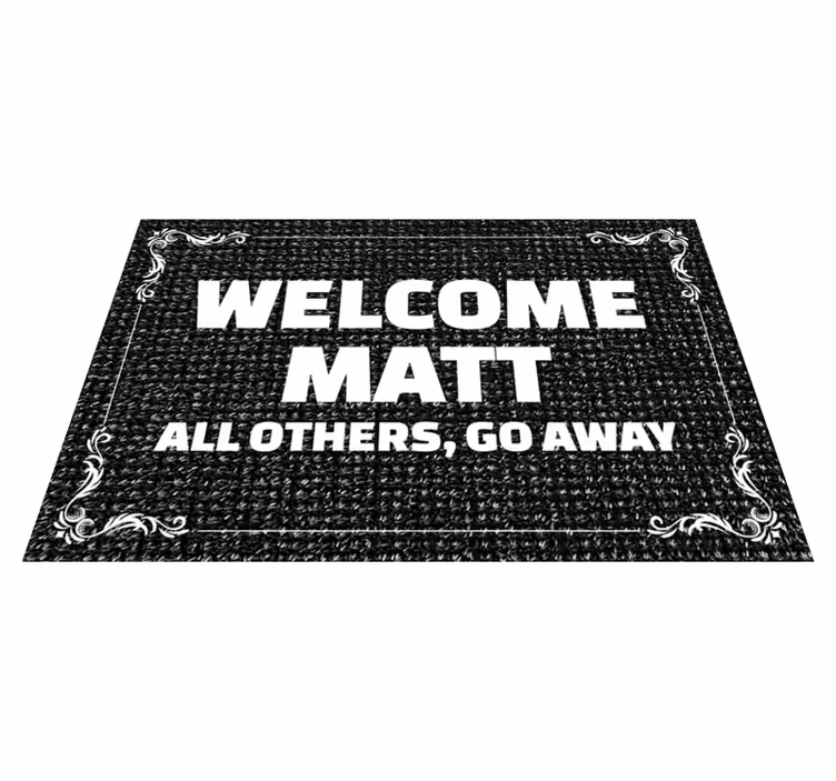 Funny welcome message entrance hall rug - TenStickers