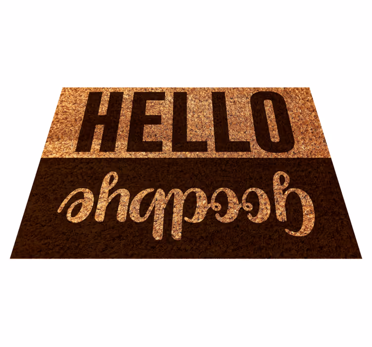 Hello goodbye textured entrance hall rug - TenStickers
