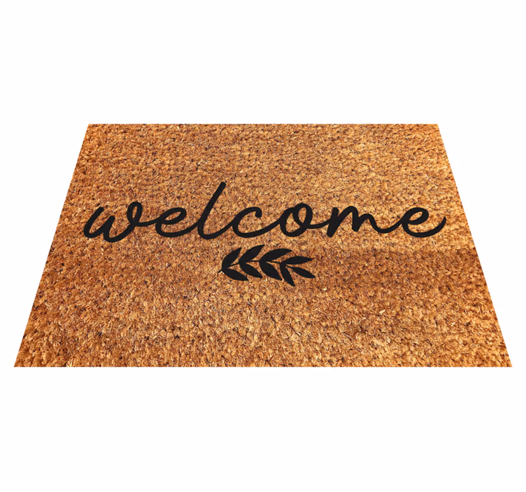 Welcome coconut fiber entrance hall rug - TenStickers