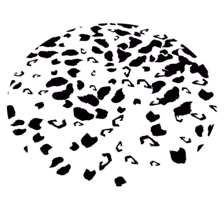Black and white giraffe spots animal print rug - TenStickers