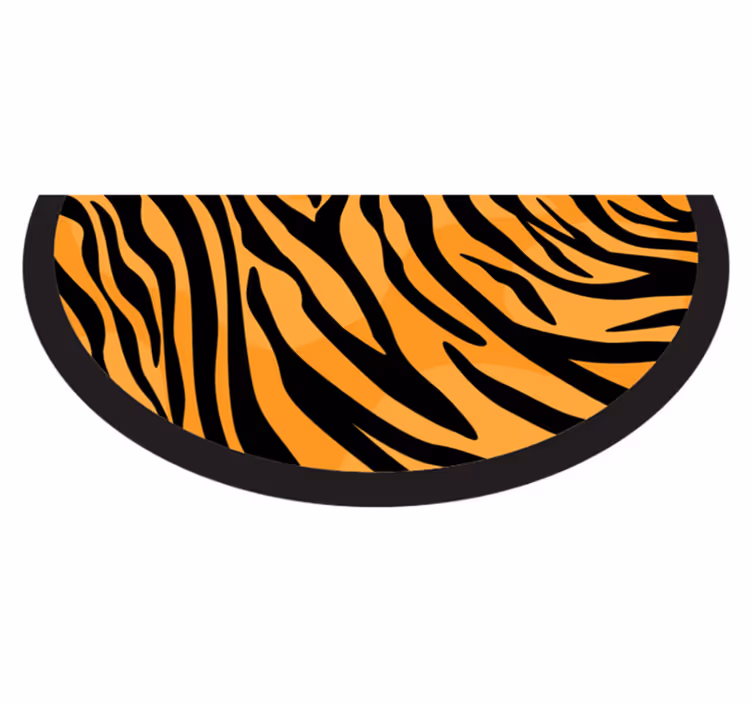 Tiger stripes design animal print rug - TenStickers