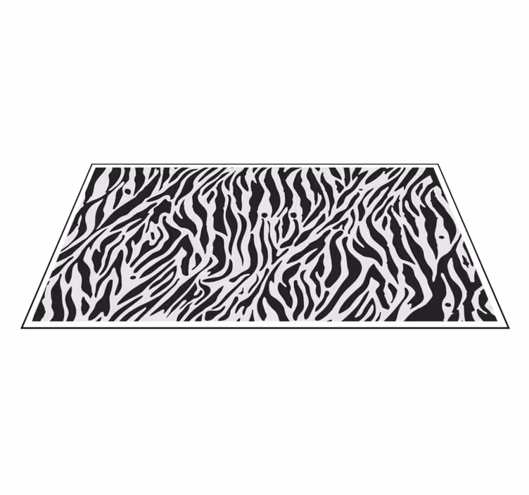 Zebra stripes patterned animal print rug - TenStickers