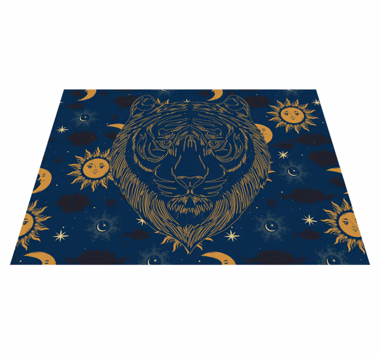 TIGER AND SUNS animal print rug - TenStickers