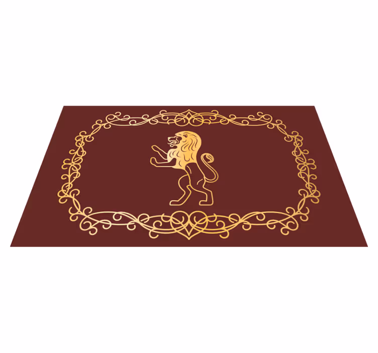 Lion emblem design animal mat - TenStickers