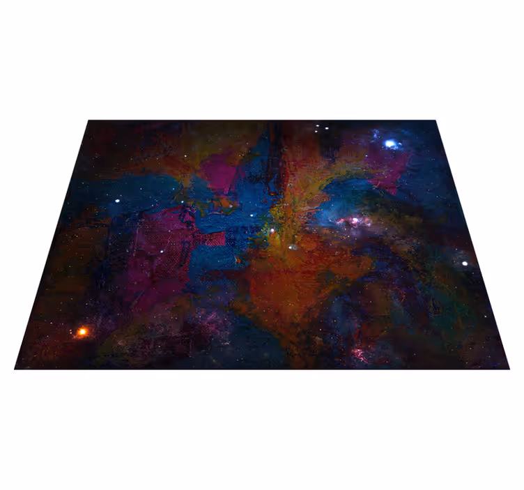 Cosmic Space Design star rug - TenStickers