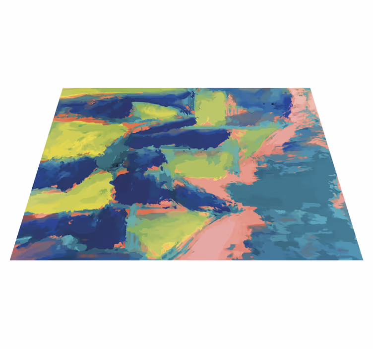 Abstract Color Sections modern rug - TenStickers