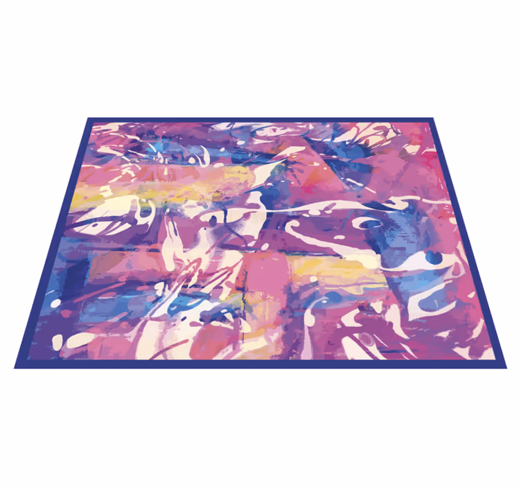 Colorful abstract swirl texture rug - TenStickers