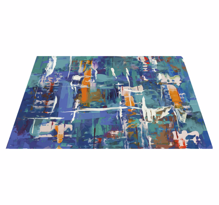 Colorful abstract splash texture rug - TenStickers