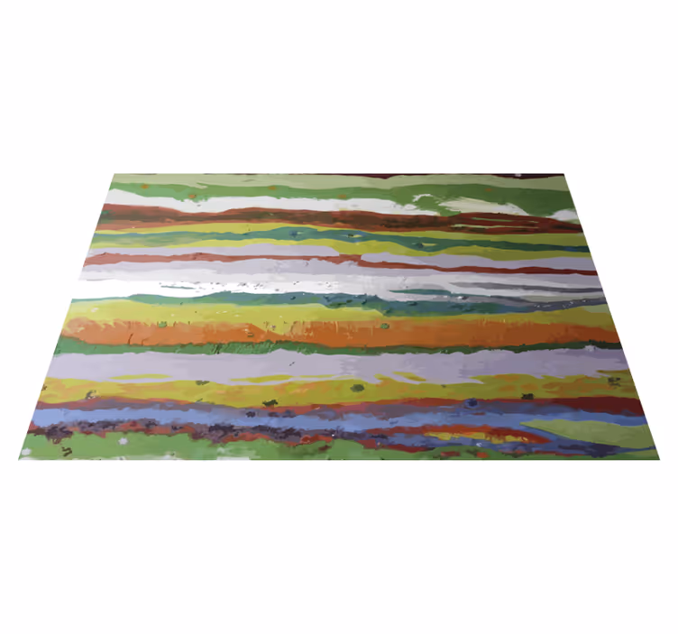 Vibrant painted colours stripes rug - TenStickers