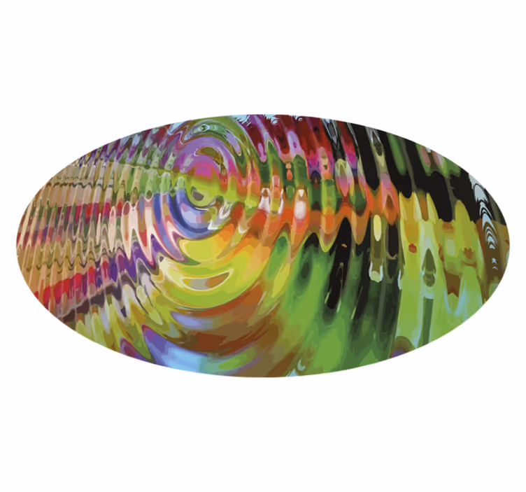Colorful ripple pattern texture rug - TenStickers