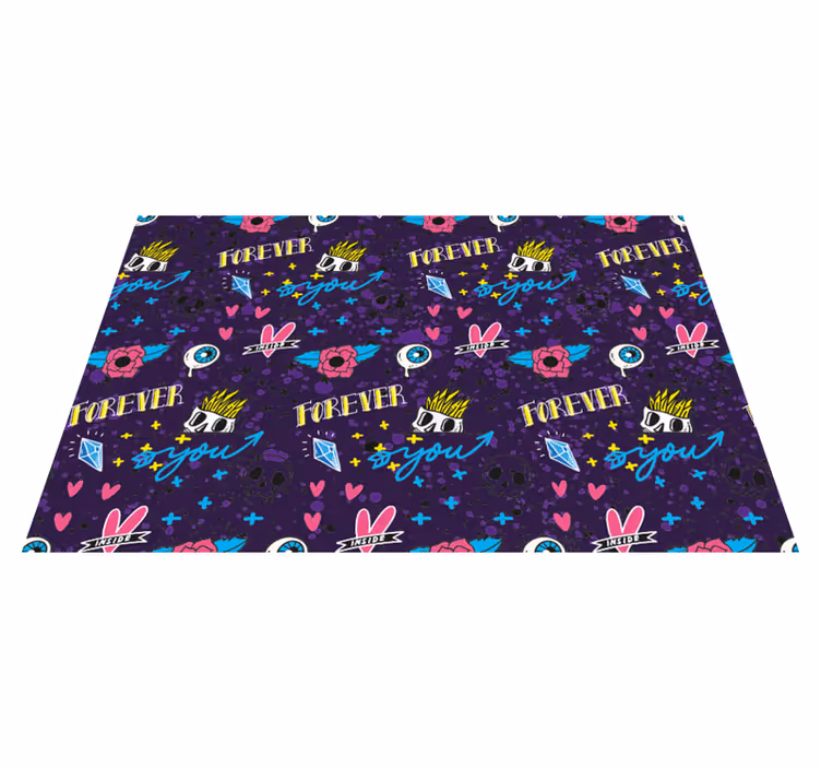 FOREVER YOU DESIGN kids rug - TenStickers