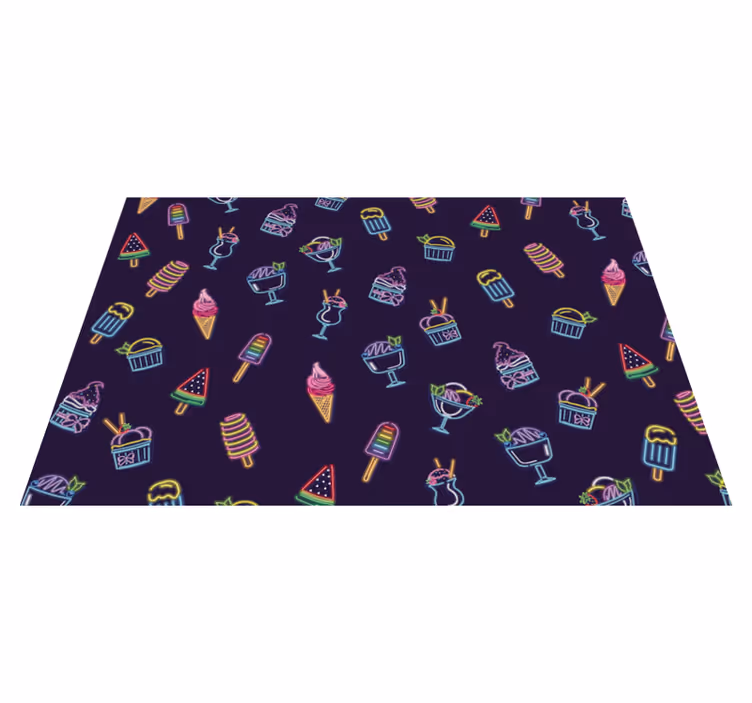 Neon Sweet Treats kids rug - TenStickers