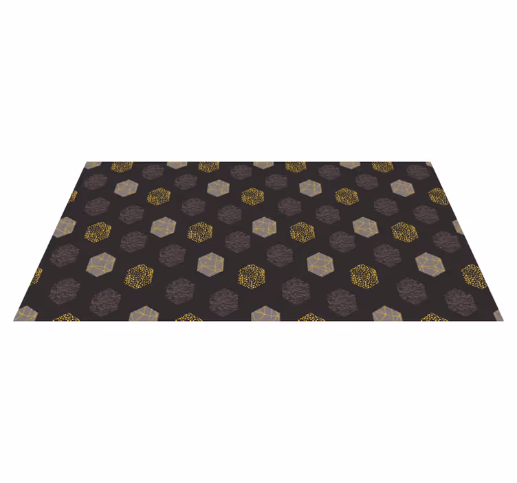 Textured Hexagon Pattern geometric rug - TenStickers